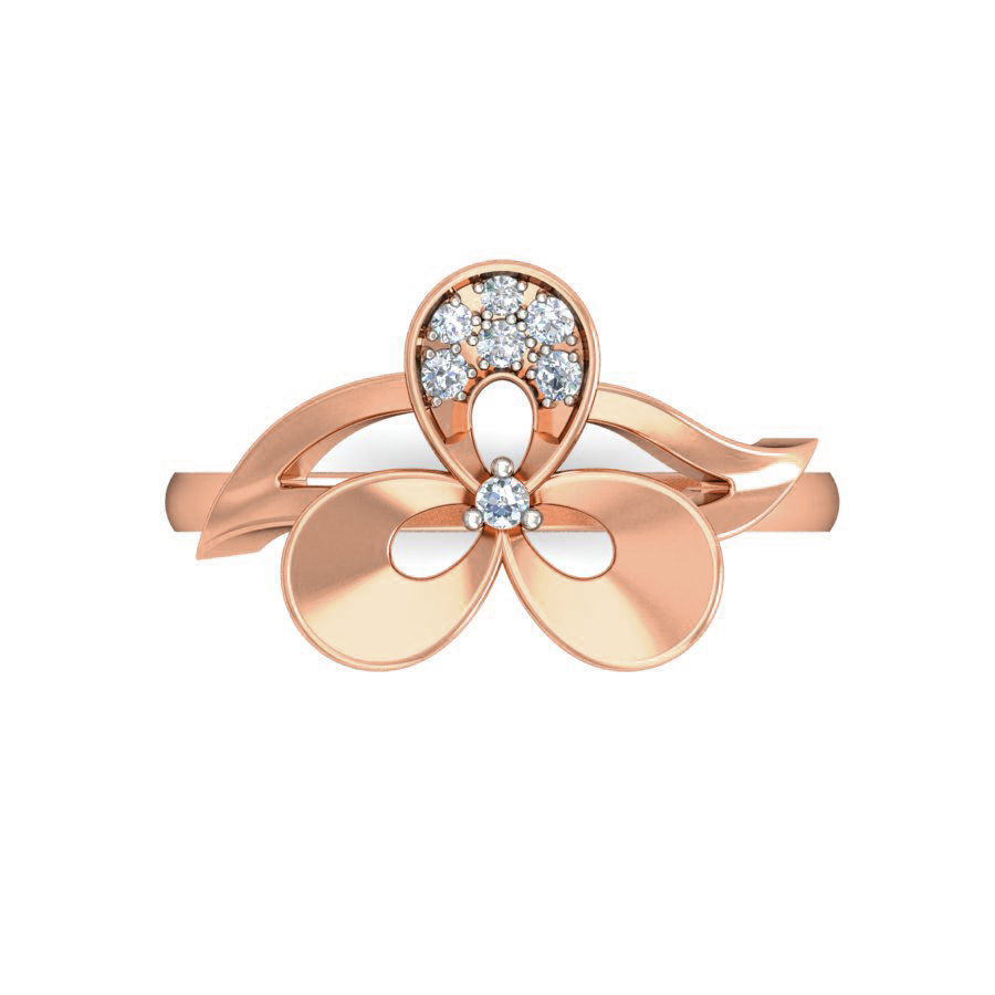 Women Flower ring earrings pendant 3dm stl render detail 3D print model_13