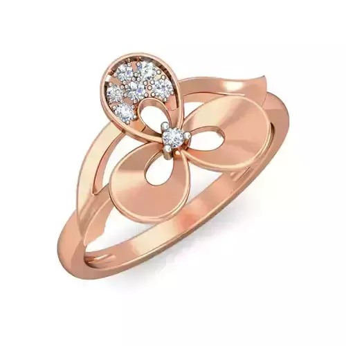 Women Flower ring earrings pendant 3dm stl render detail 3D print model