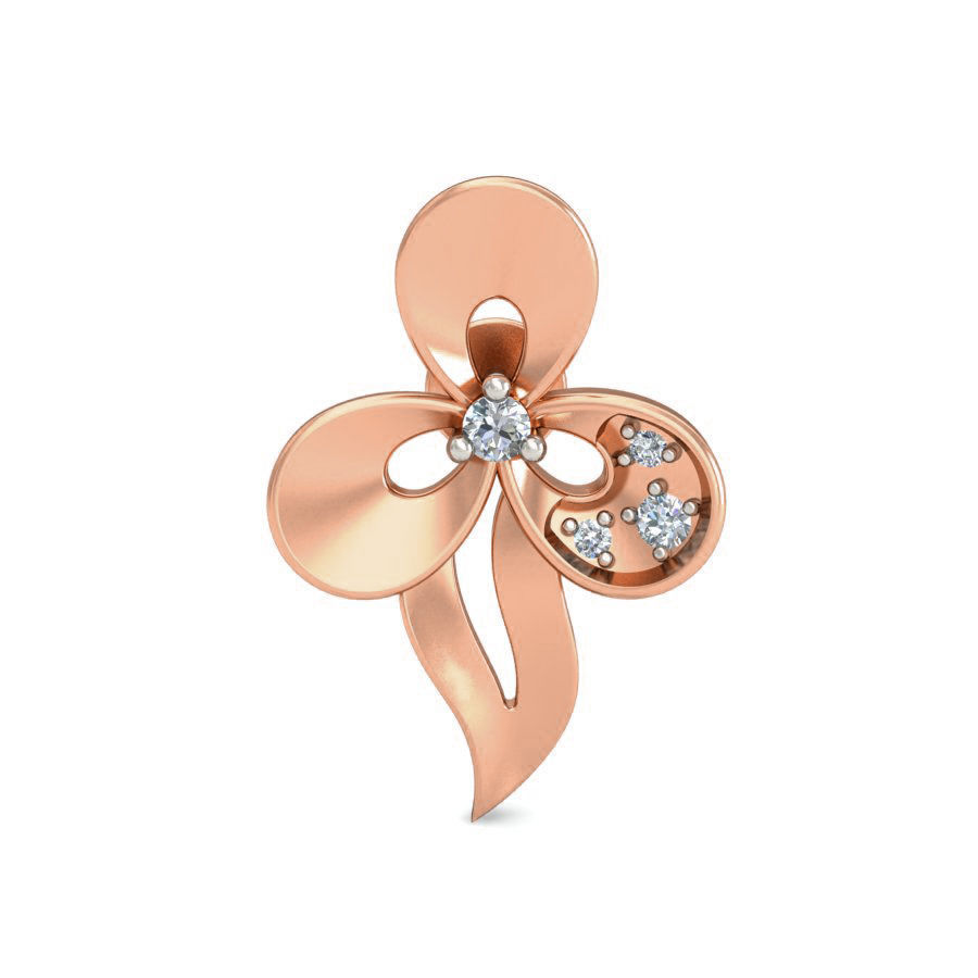 Women Flower ring earrings pendant 3dm stl render detail 3D print model_3