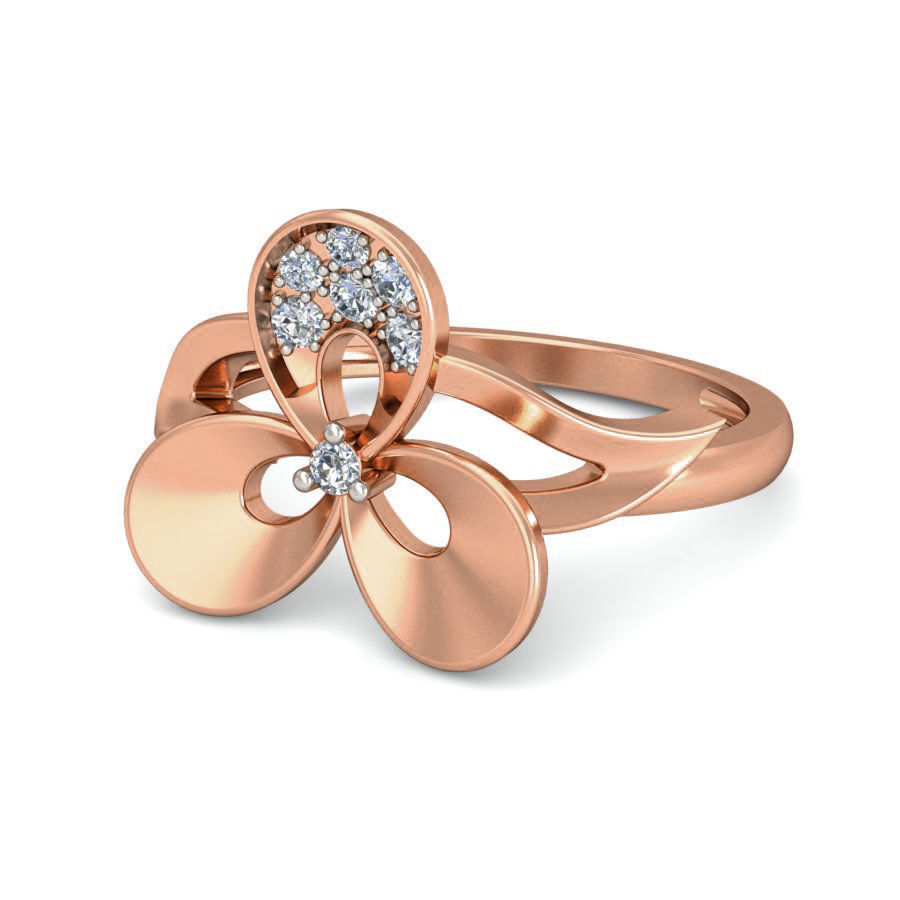 Women Flower ring earrings pendant 3dm stl render detail 3D print model_14