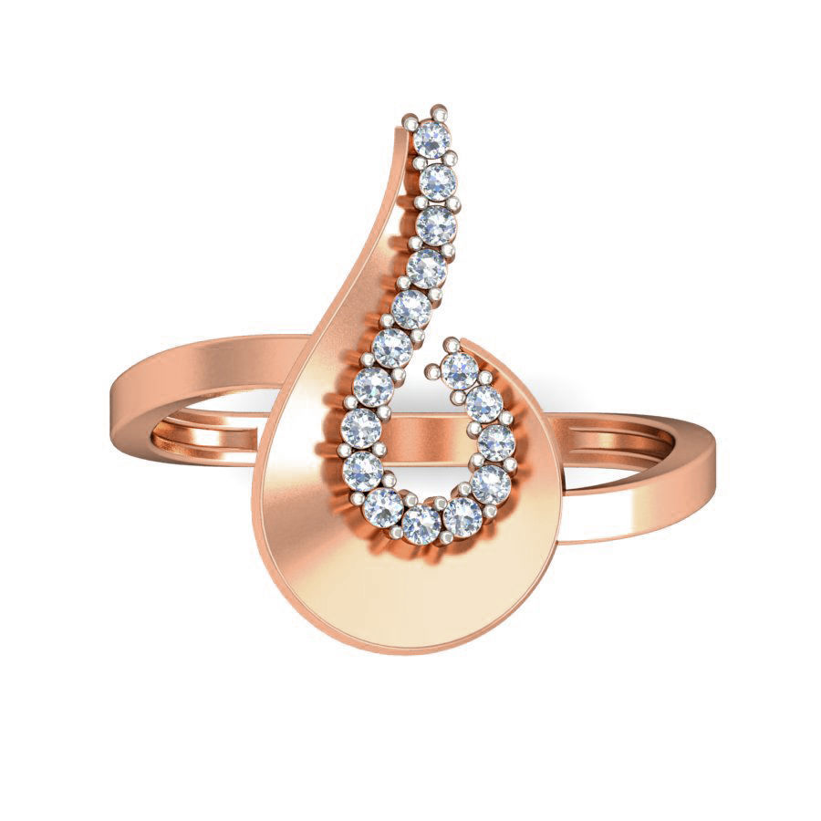 Women ring earrings pendant 3dm stl render detail 3D print model_13