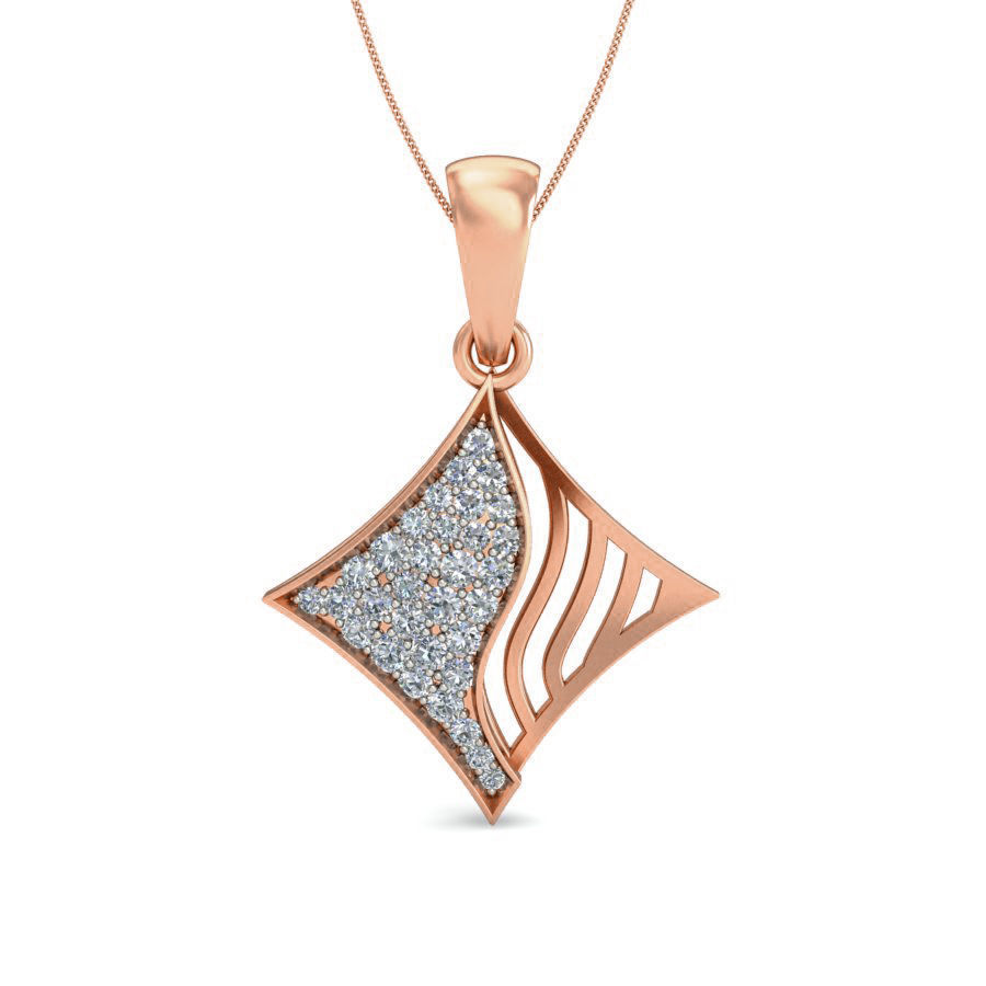 Women wave line ring earrings pendant 3dm stl render detail 3D print model_2