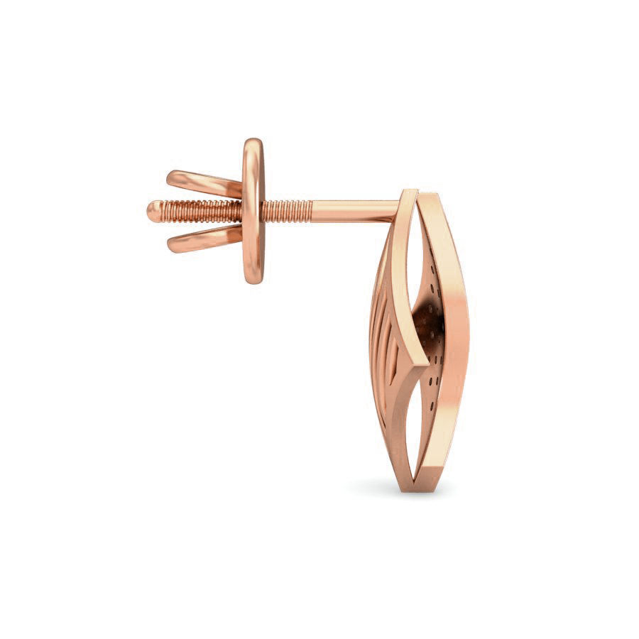 Women wave line ring earrings pendant 3dm stl render detail 3D print model_4