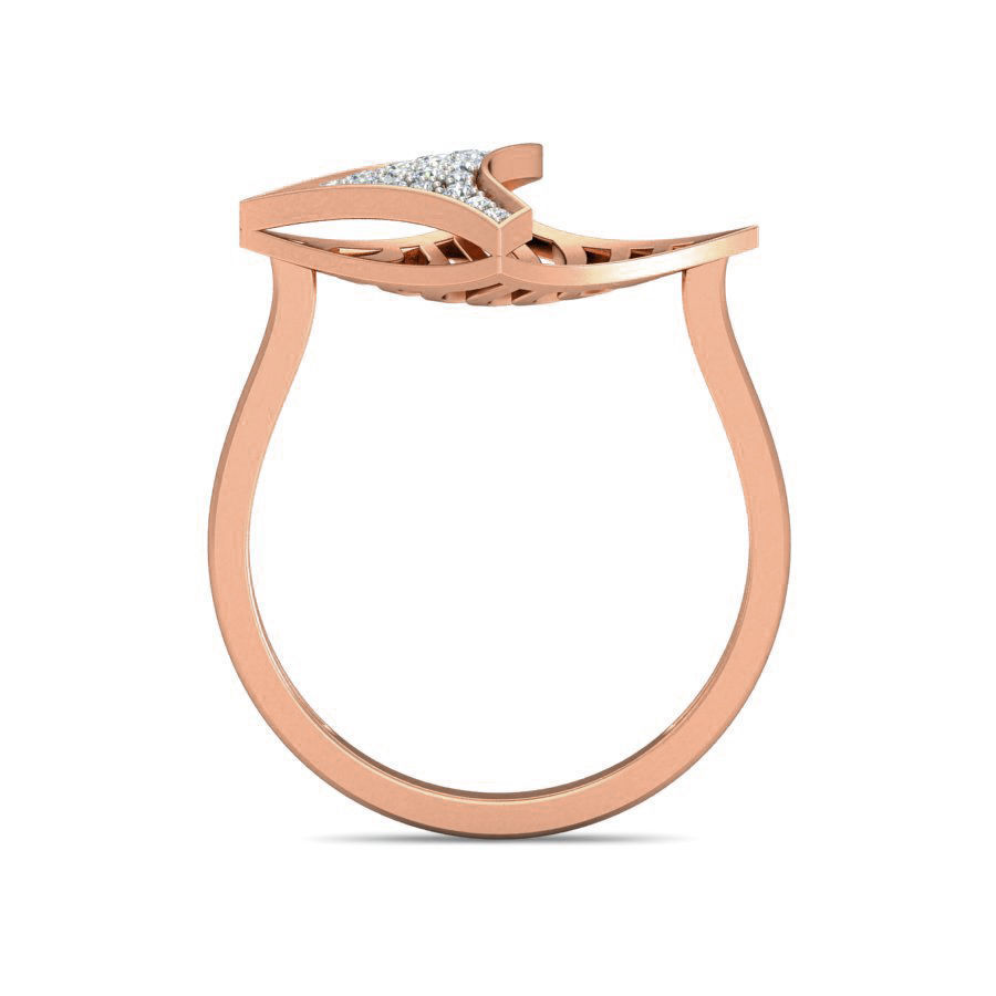 Women wave line ring earrings pendant 3dm stl render detail 3D print model_11