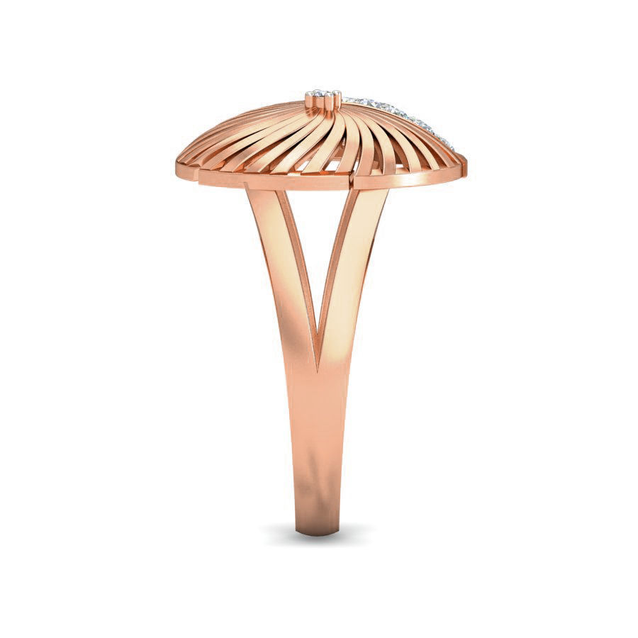 Women Wave line ring earrings pendant 3dm stl render detail 3D print model_12