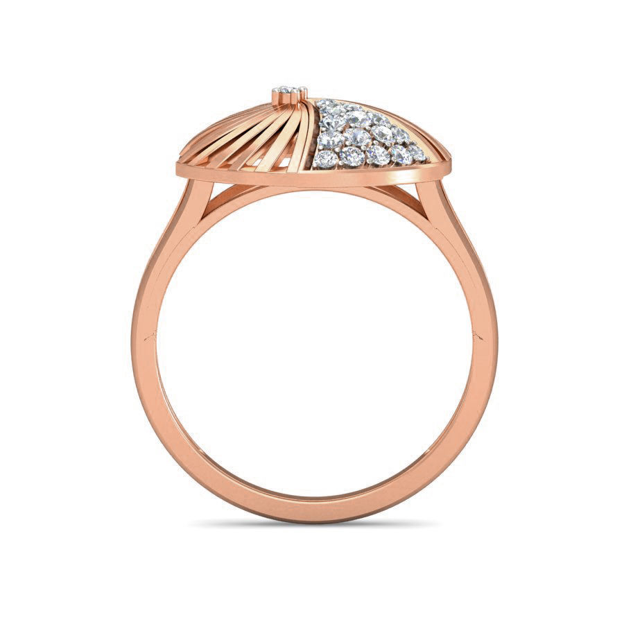 Women Wave line ring earrings pendant 3dm stl render detail 3D print model_11