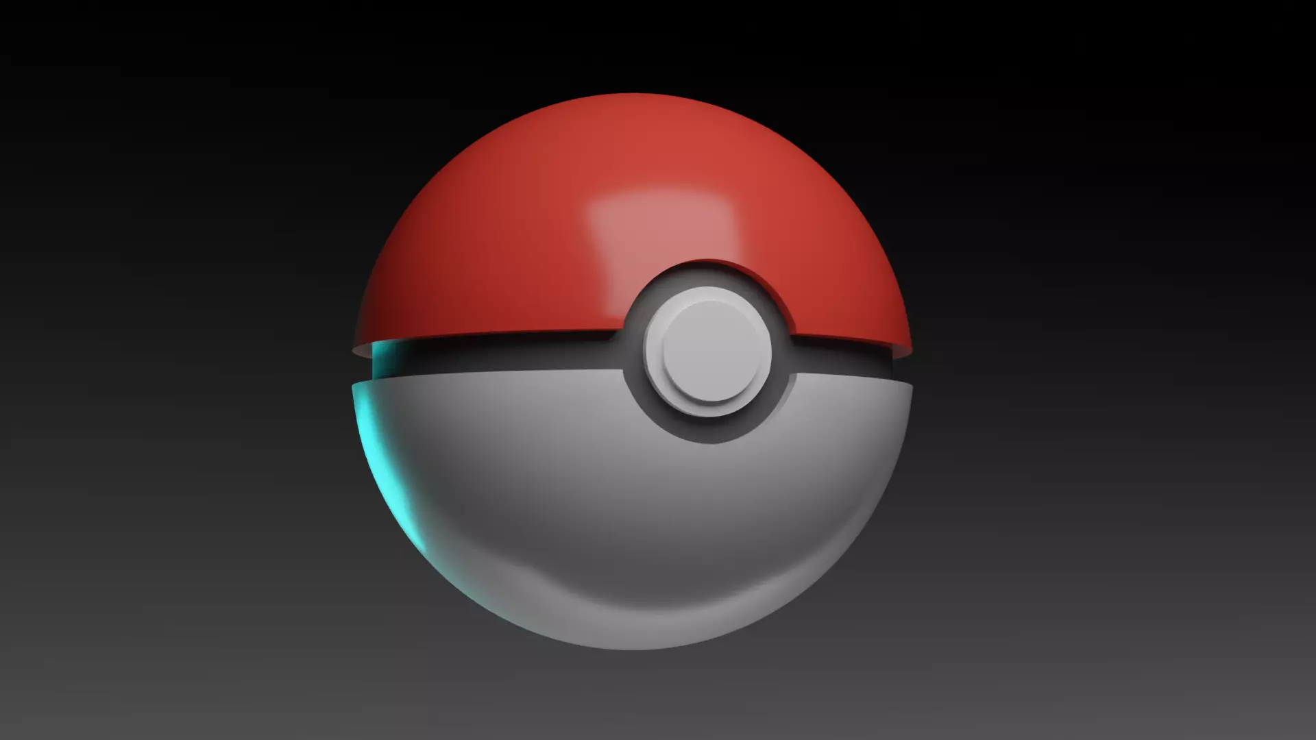 Pokeball pokemon ball Low-poly 3D model_0