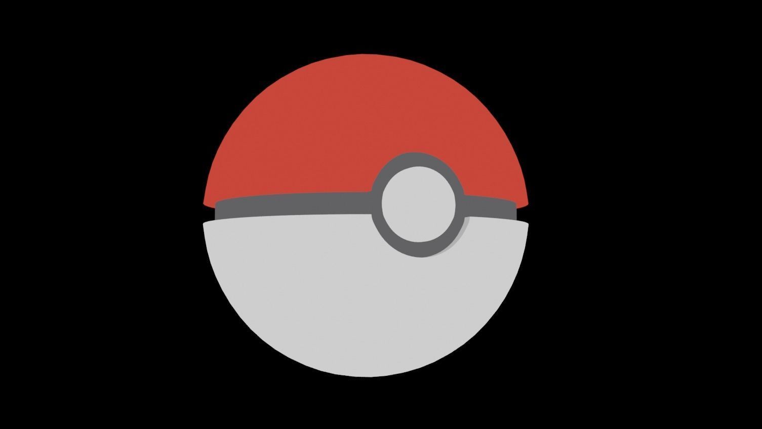 Pokeball pokemon ball Low-poly 3D model_5
