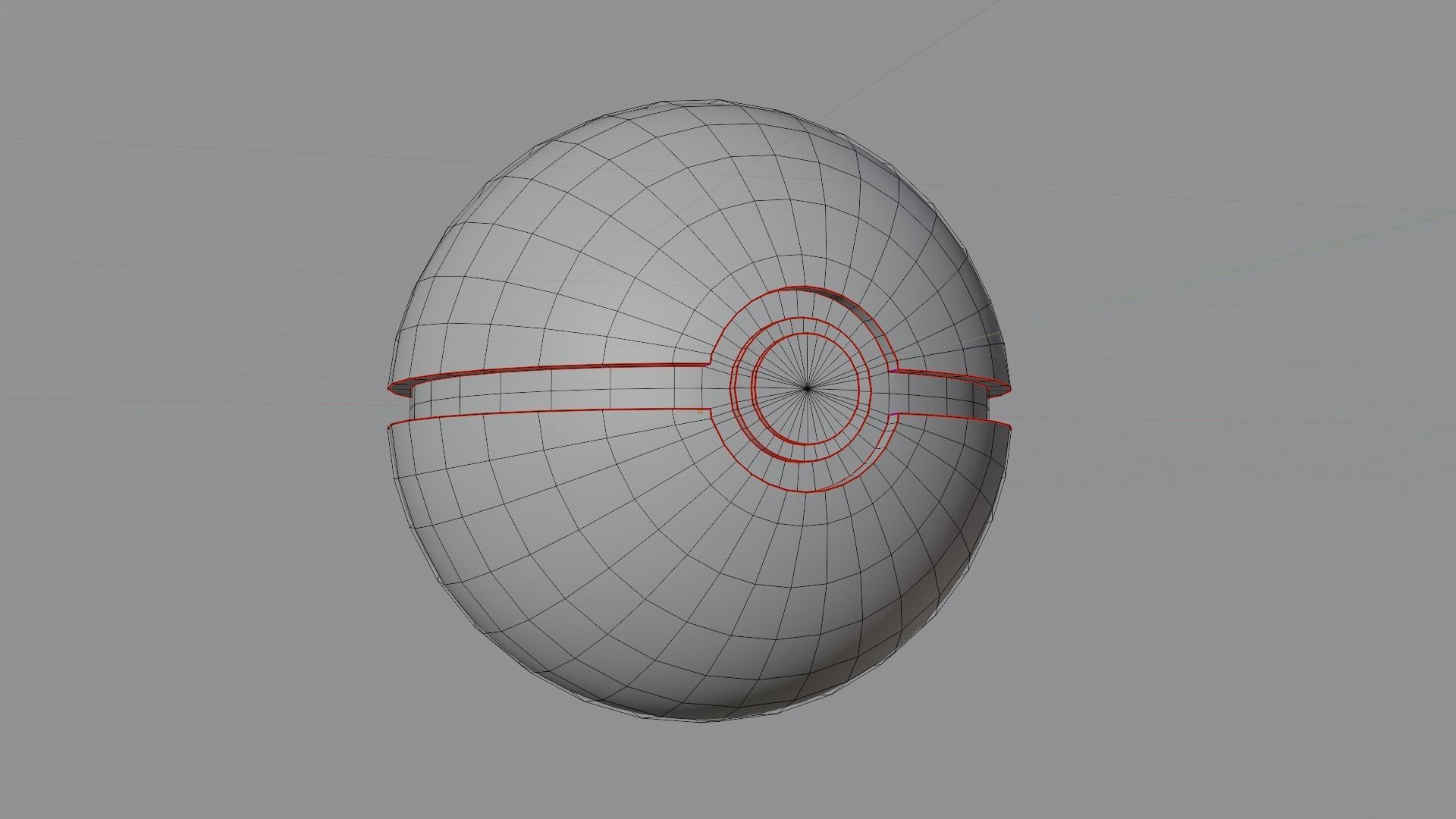 Pokeball pokemon ball Low-poly 3D model_4