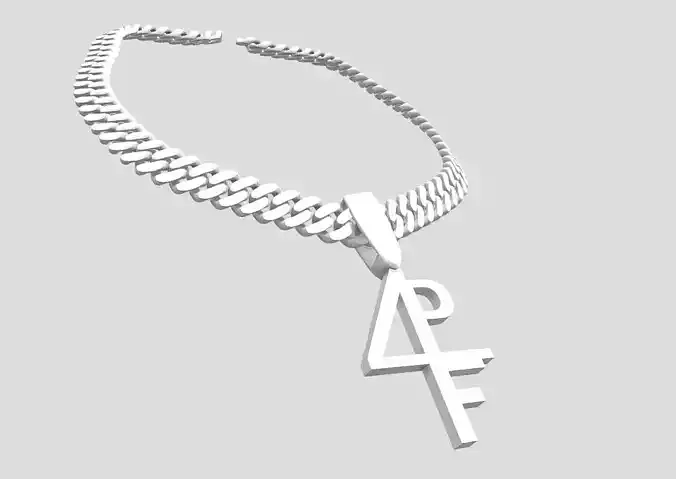 LIL BABY 4PF CUBAN CHAIN 3D model