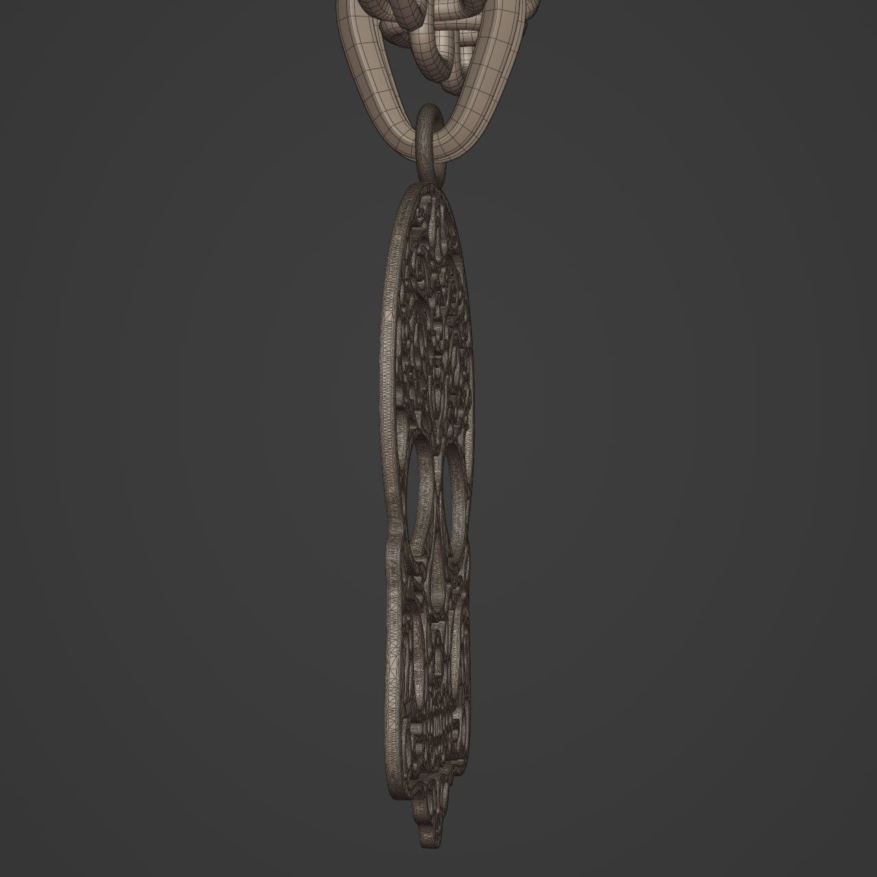 Skull Stylized Pendant Amulet Necklace Design 3D print model_16