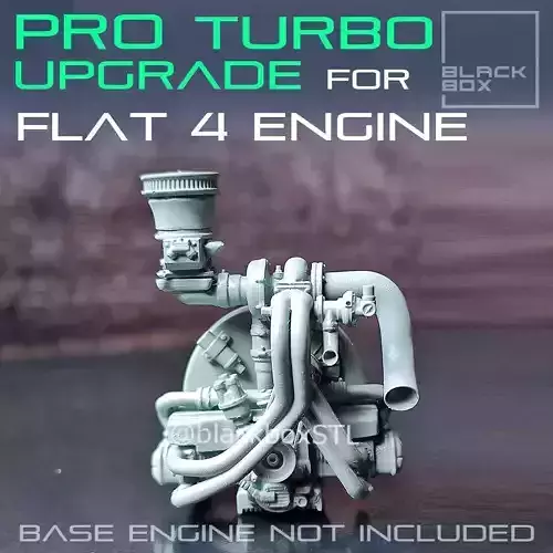 PRO Turbo UPGRADE SET for our  Flat FOUR Base engine 1-24th 3D print model
