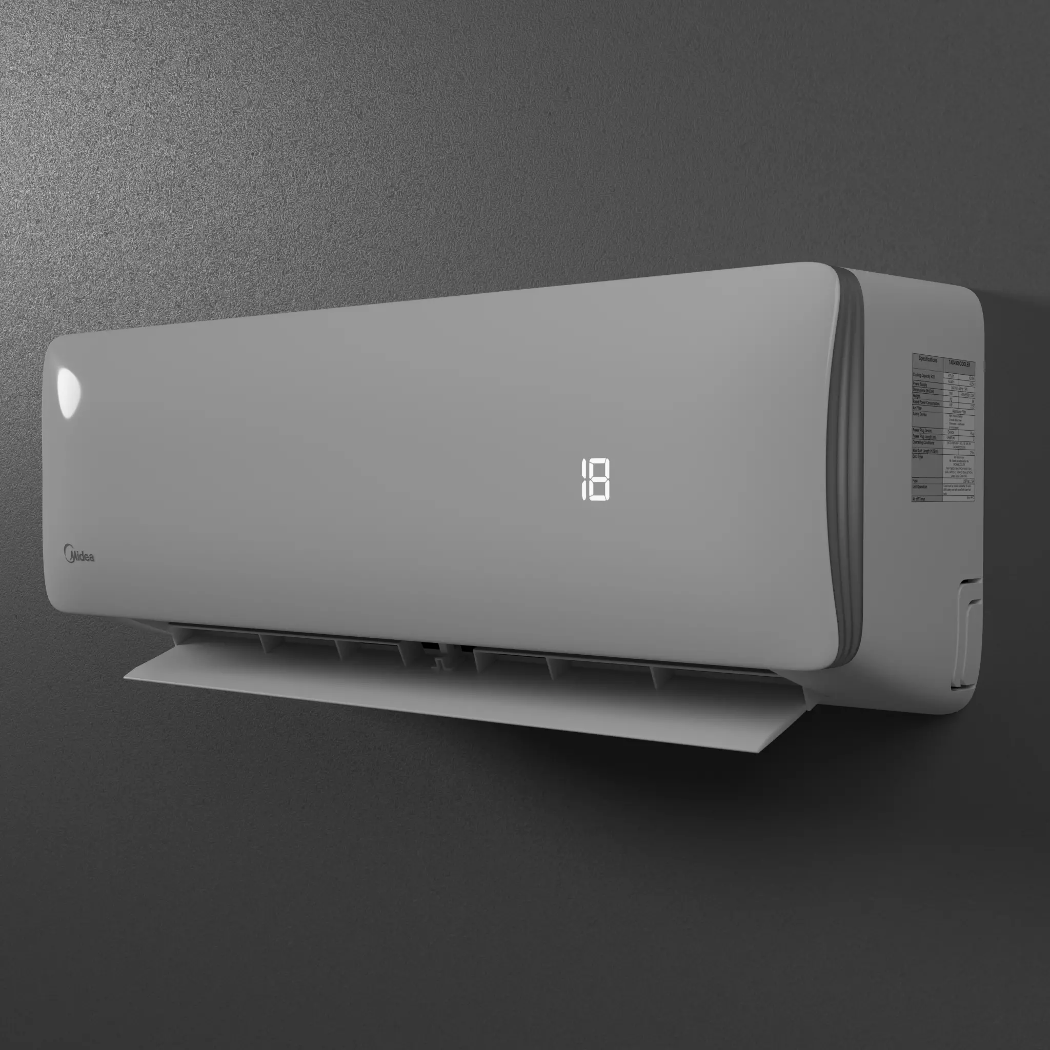 Air Conditioner Split with Remote Control Free 3D model_0