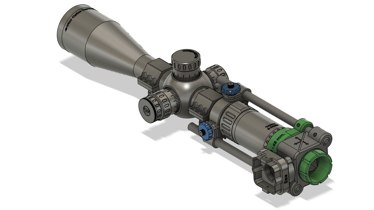 Side scope cam mount 3D print model_5