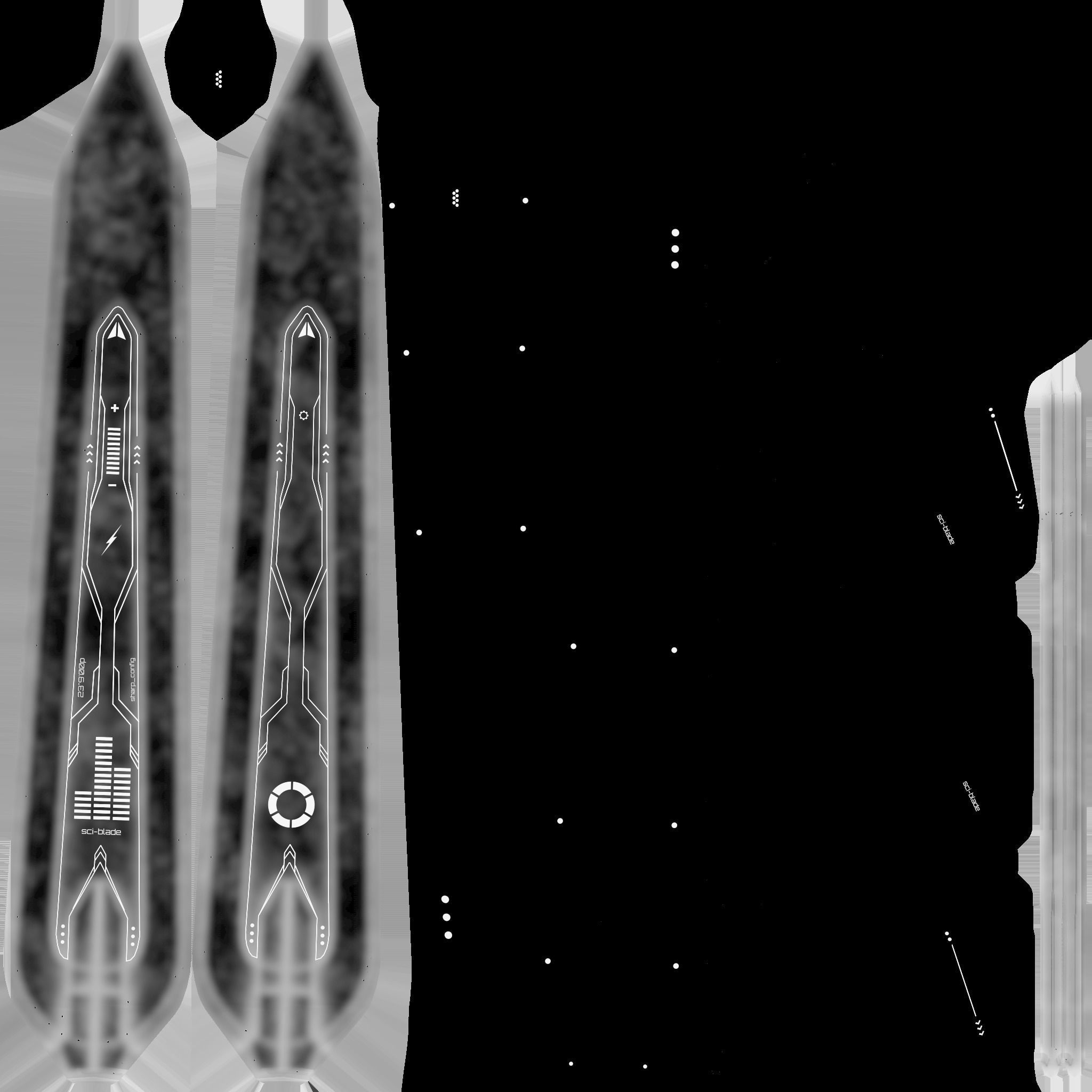 SciFi Sword B09 Black Camo - Sci Fi Weapon Design Low-poly 3D model_20