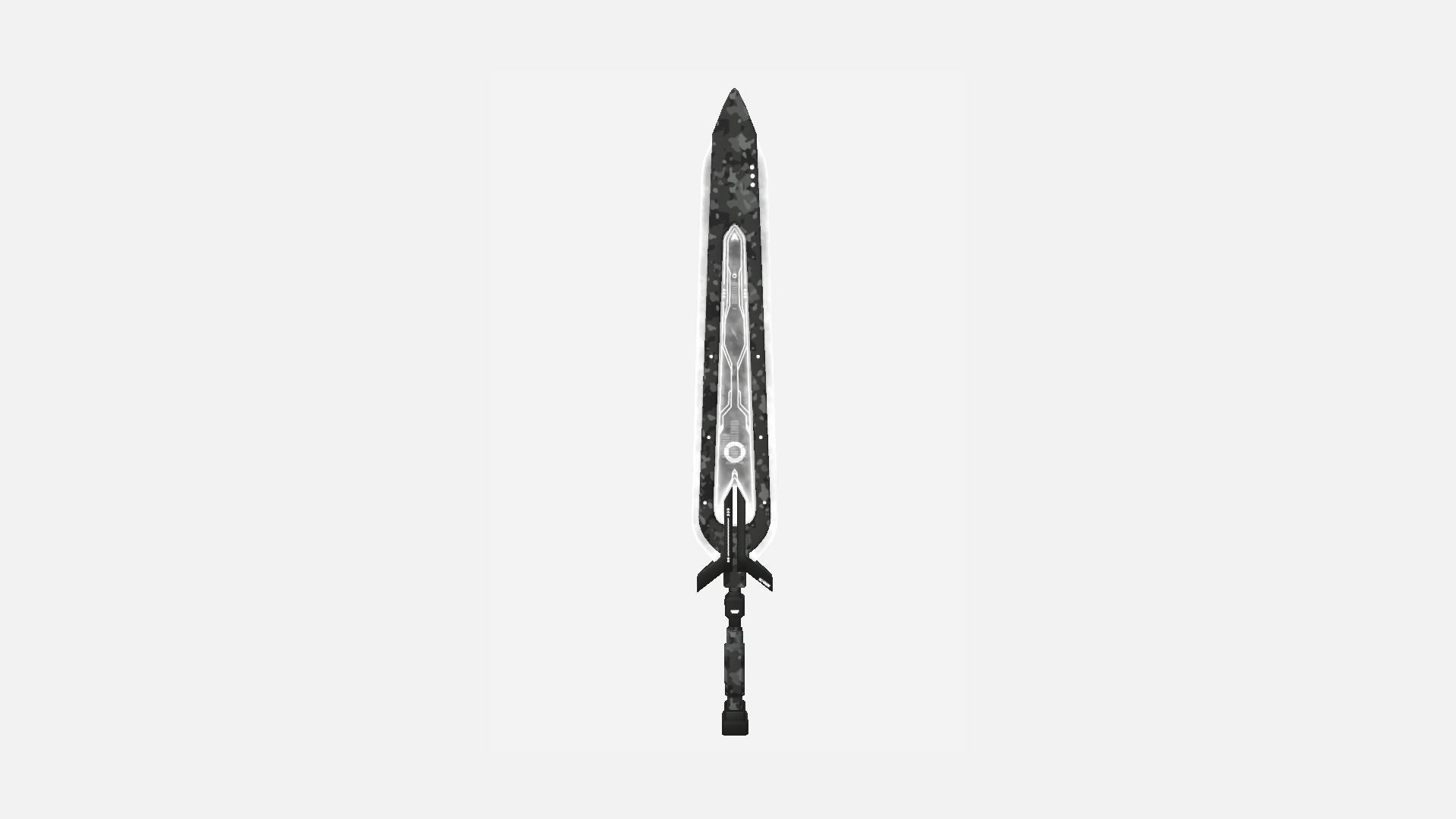 SciFi Sword B09 Black Camo - Sci Fi Weapon Design Low-poly 3D model_1