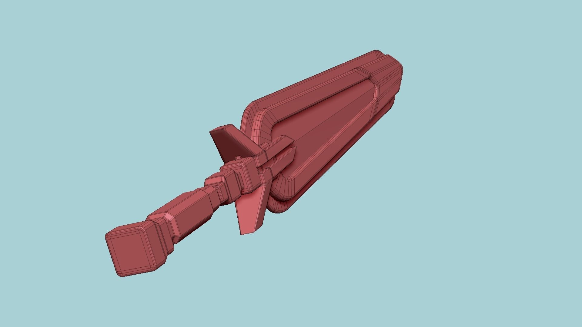 SciFi Sword B09 Black Camo - Sci Fi Weapon Design Low-poly 3D model_16