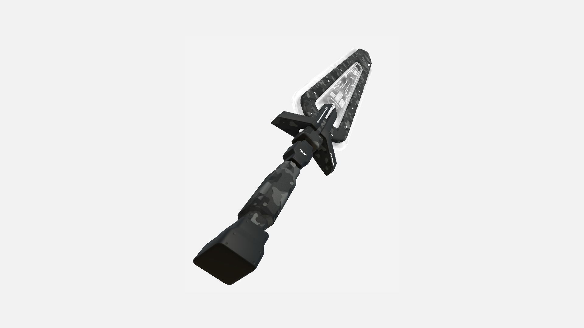 SciFi Sword B09 Black Camo - Sci Fi Weapon Design Low-poly 3D model_3