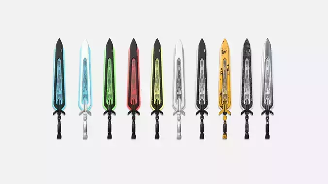 10 SciFi Sword B Collection - Sci Fi Weapon Design 