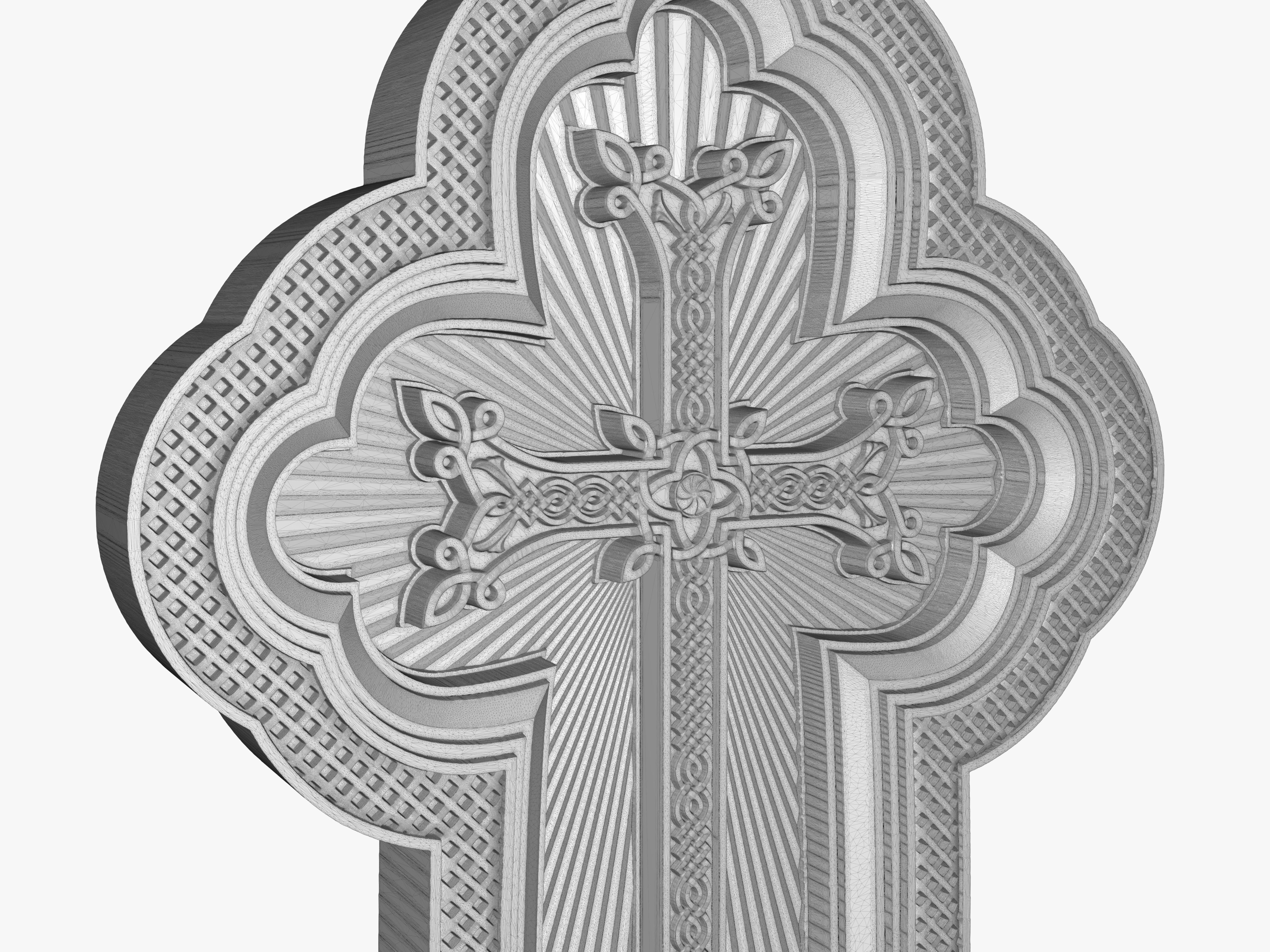 Armenian Cross  Haykakan Khachkar 3D print model_4