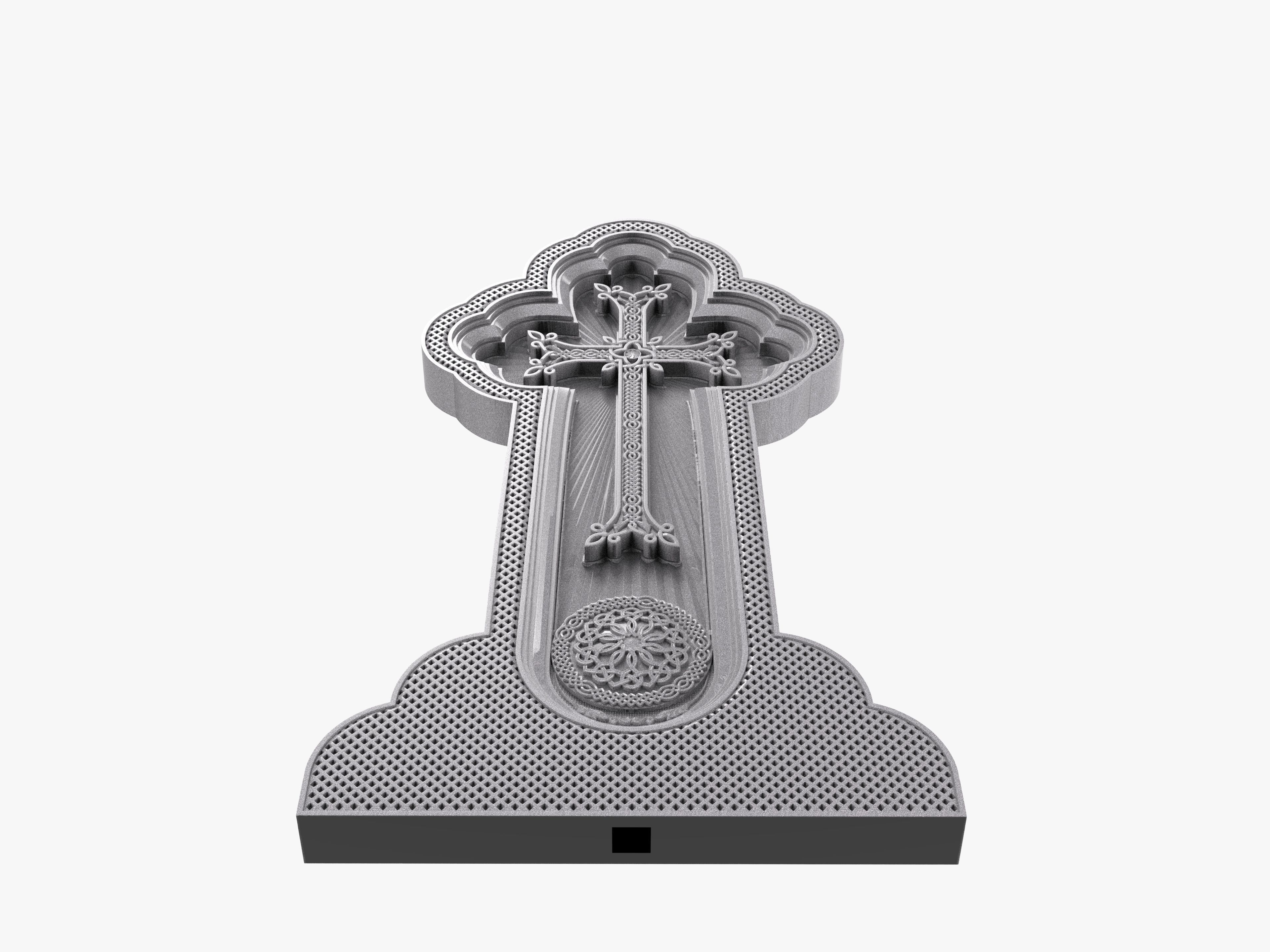 Armenian Cross  Haykakan Khachkar 3D print model_2