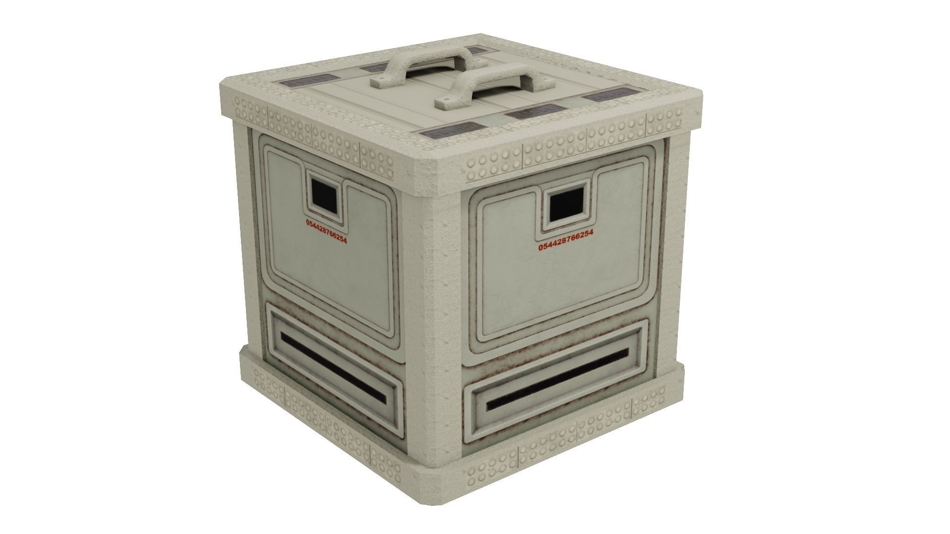 Sci-Fi Boxcrate 3D Model Low-poly 3D model_3