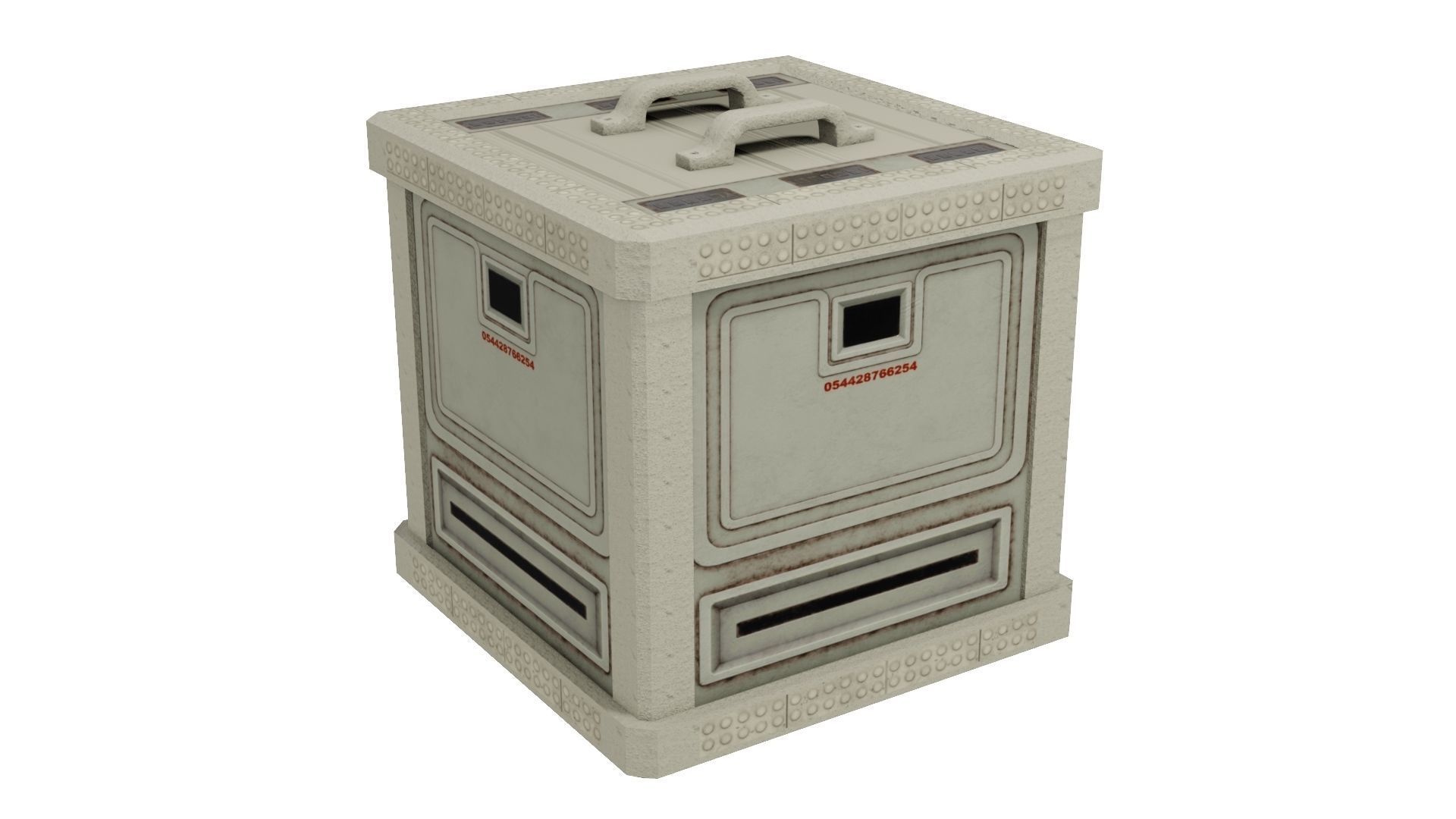 Sci-Fi Boxcrate 3D Model Low-poly 3D model_6