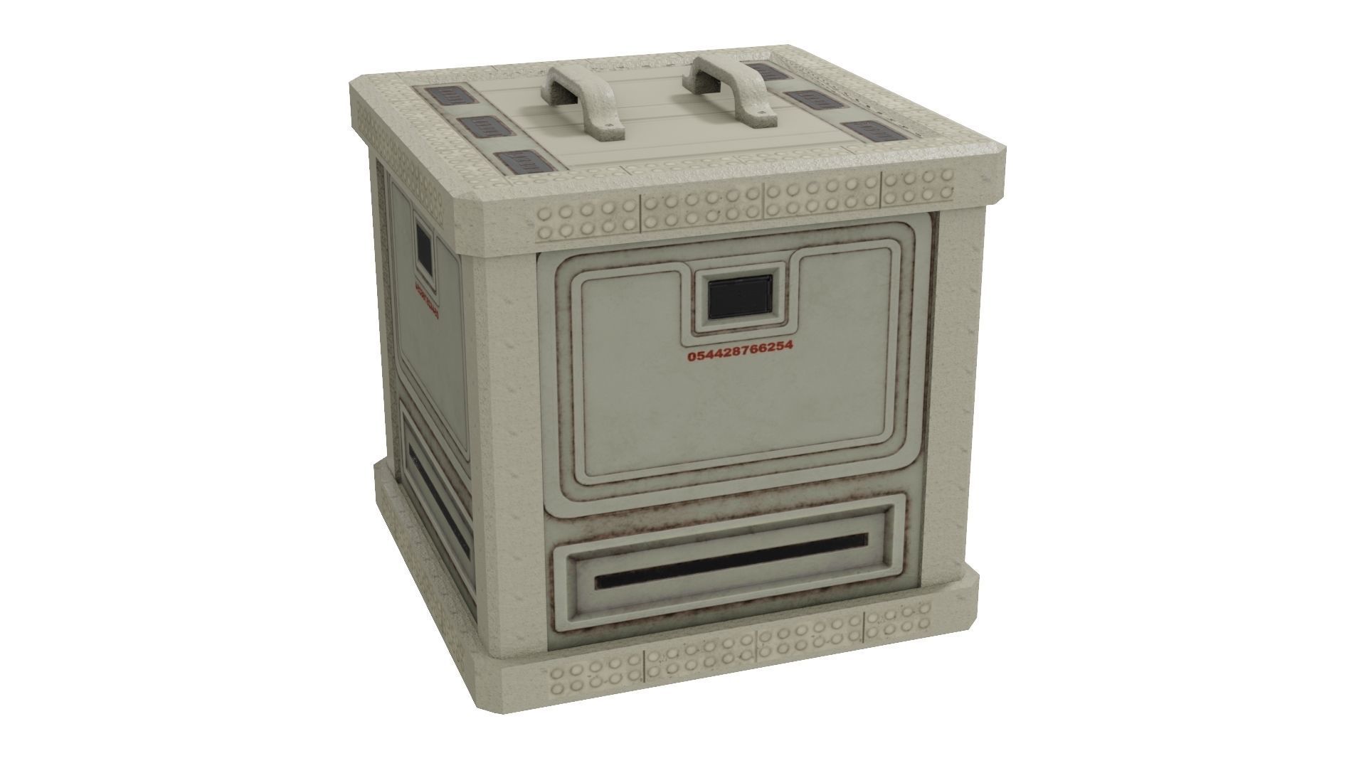 Sci-Fi Boxcrate 3D Model Low-poly 3D model_1