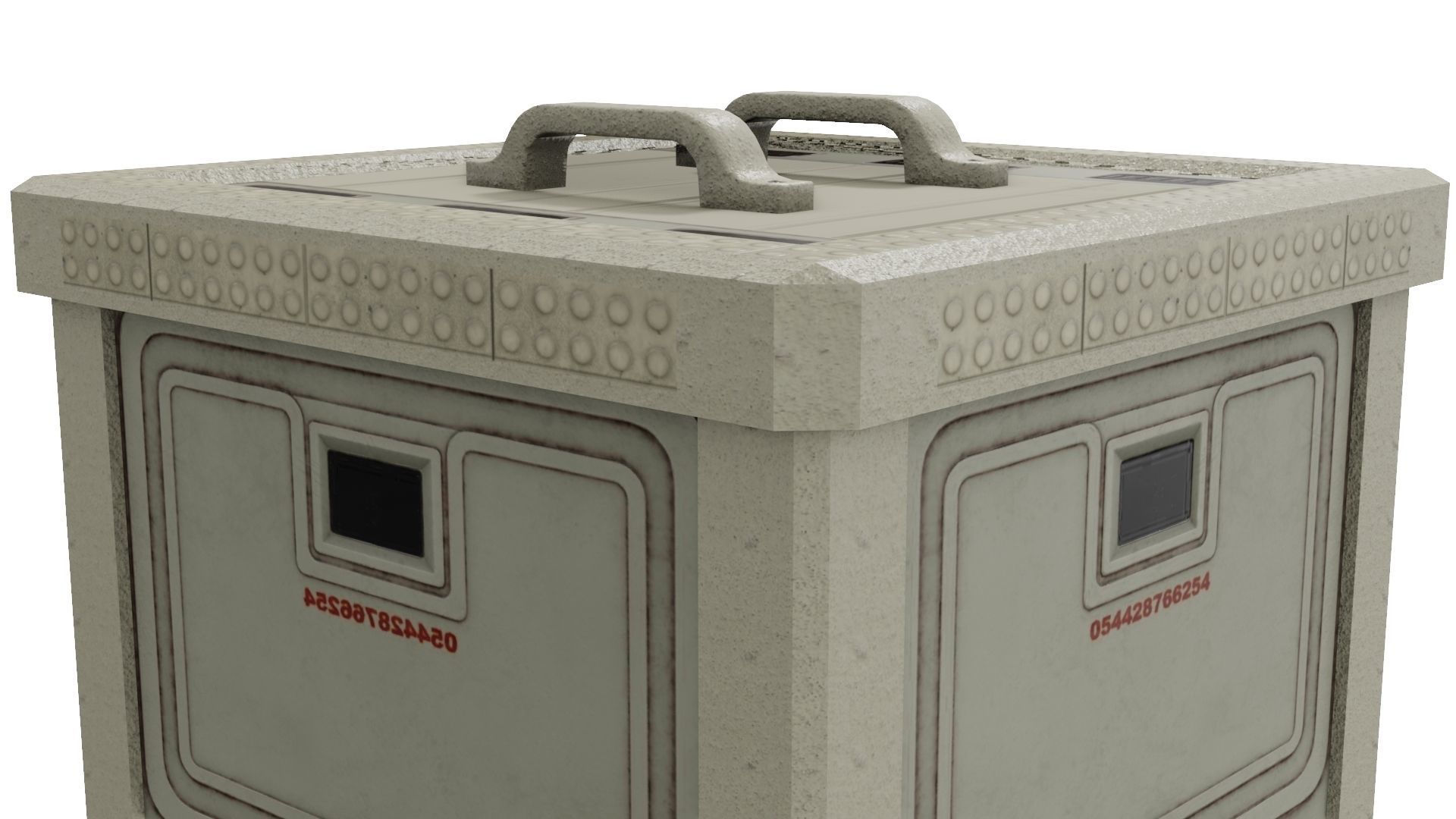 Sci-Fi Boxcrate 3D Model Low-poly 3D model_2