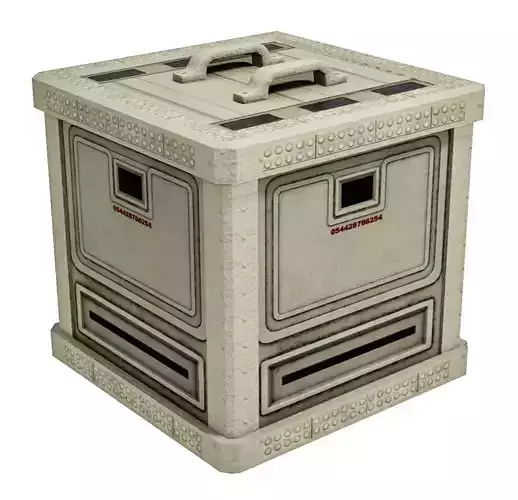 Sci-Fi Boxcrate 3D Model Low-poly 3D model