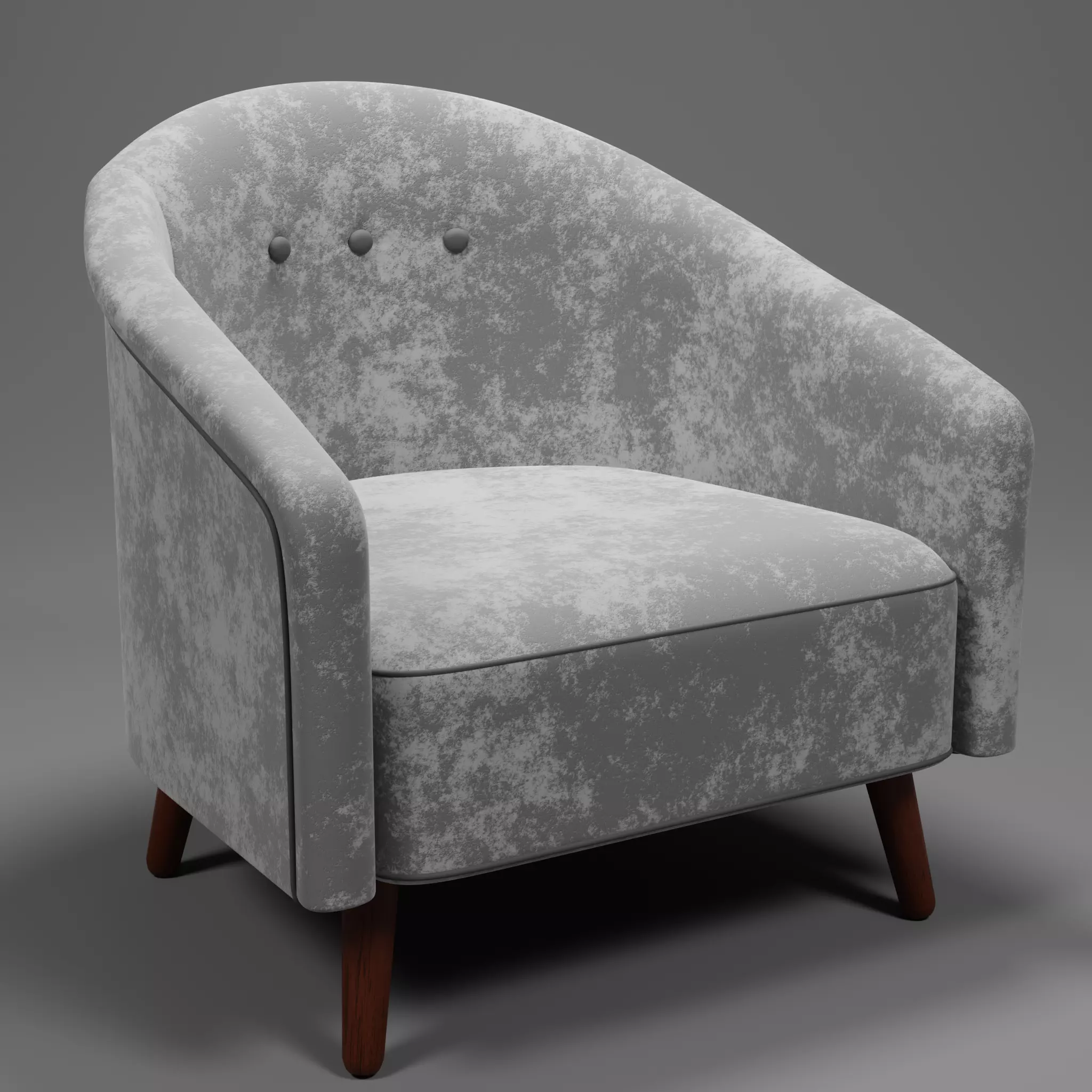 Armchair velvet Free 3D model
