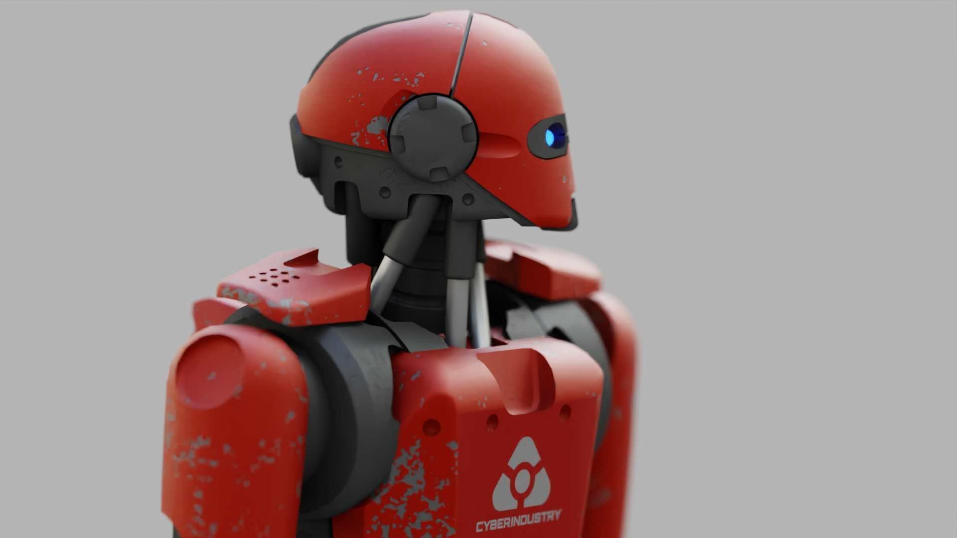 ANDROID MECHA RIGGED 3D model_26