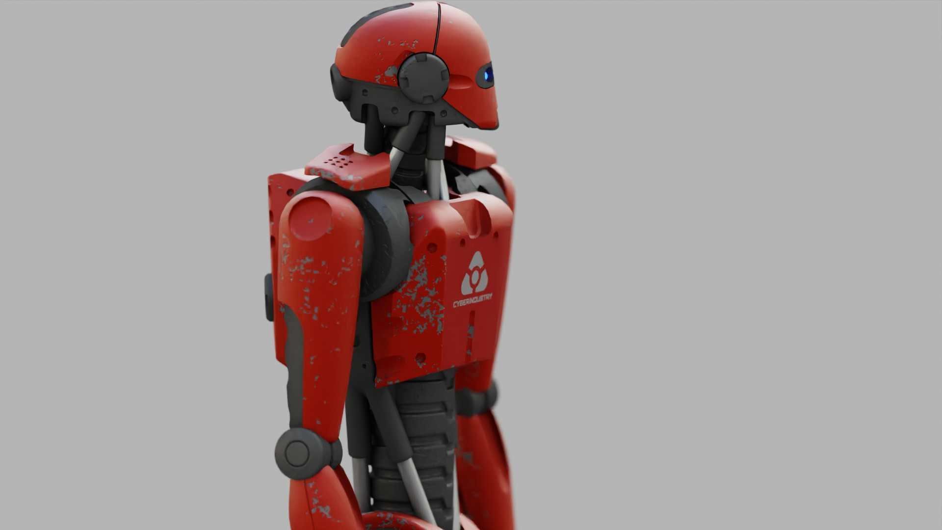 ANDROID MECHA RIGGED 3D model_14