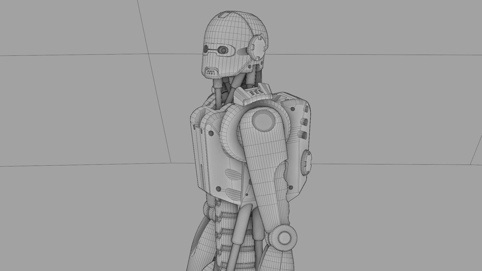 ANDROID MECHA RIGGED 3D model_36