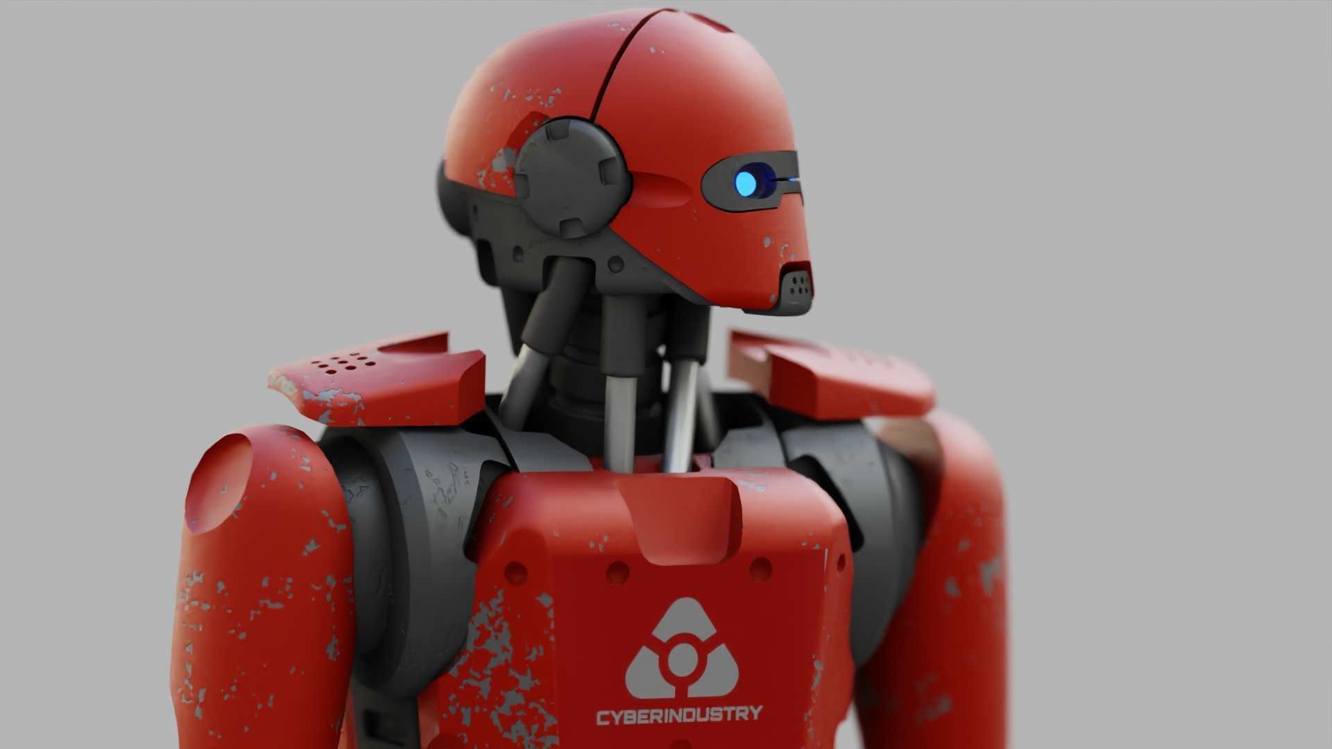 ANDROID MECHA RIGGED 3D model_27