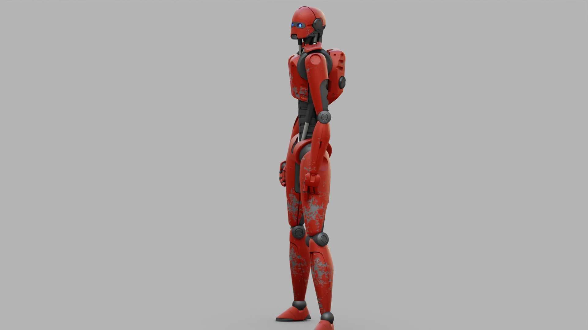 ANDROID MECHA RIGGED 3D model_6