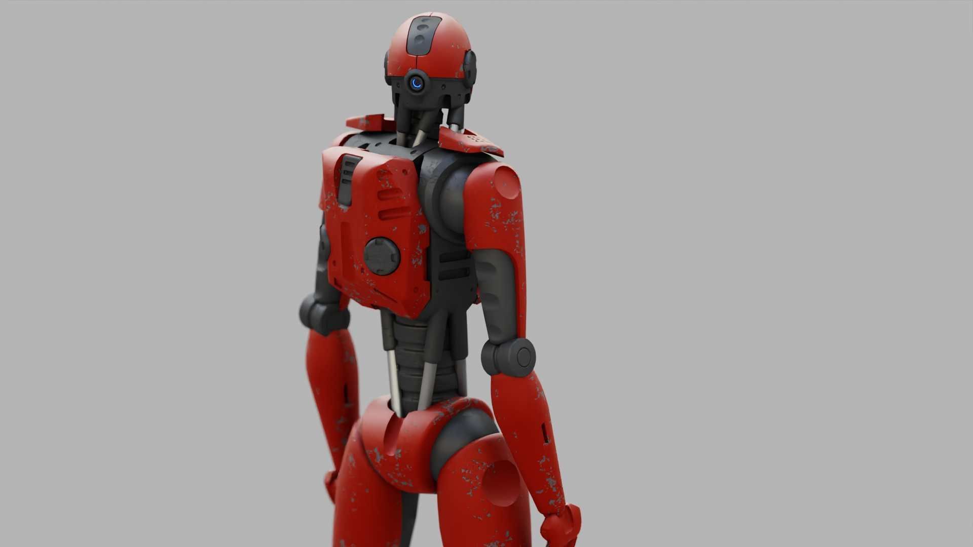 ANDROID MECHA RIGGED 3D model_12