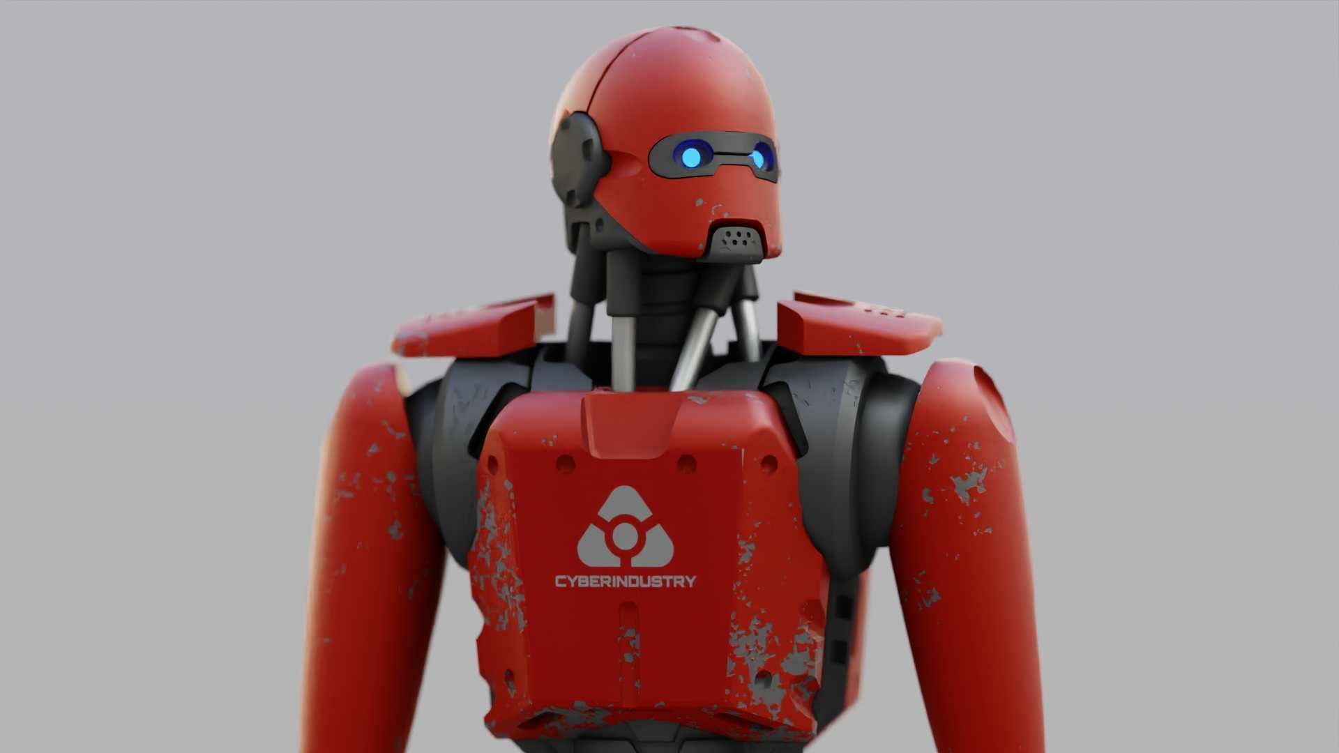 ANDROID MECHA RIGGED 3D model_1