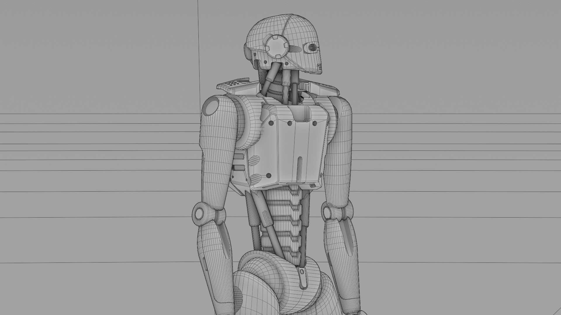 ANDROID MECHA RIGGED 3D model_38