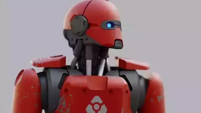 ANDROID MECHA RIGGED 3D model