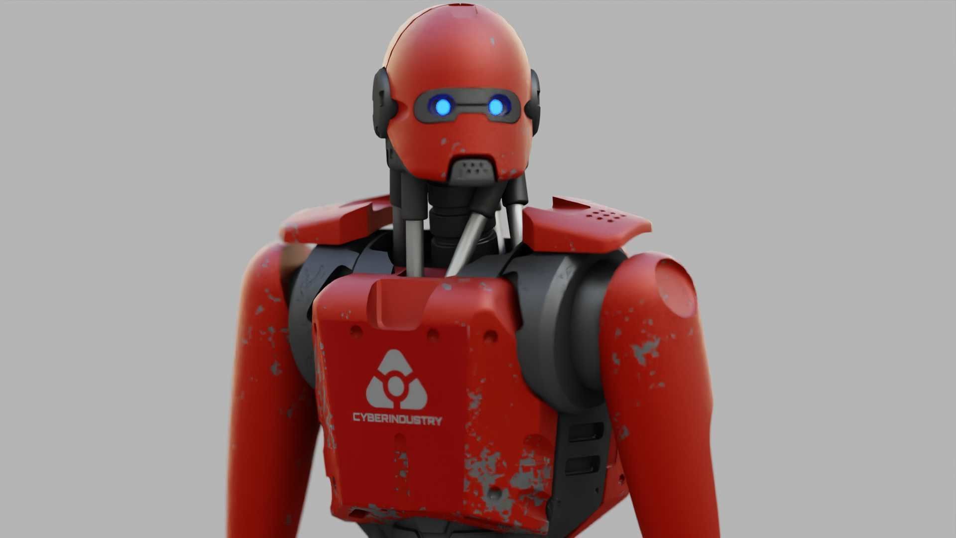 ANDROID MECHA RIGGED 3D model_17