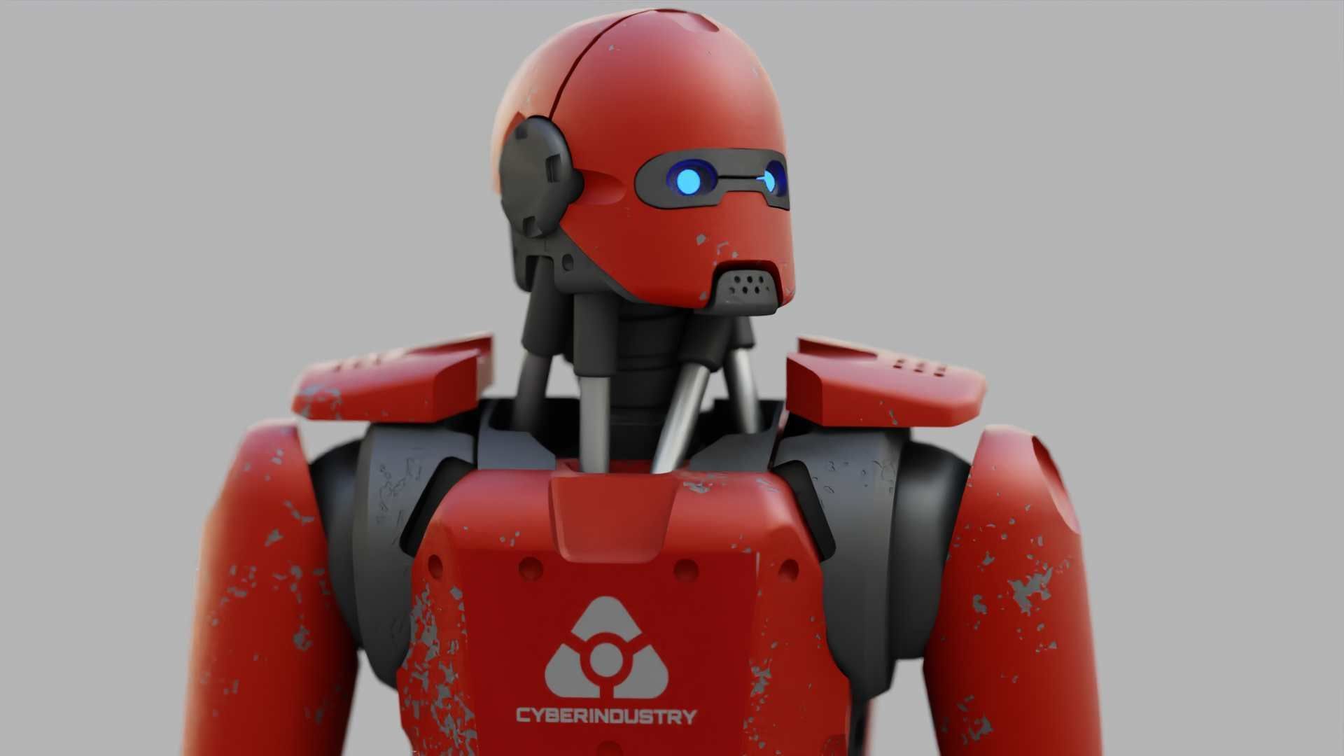 ANDROID MECHA RIGGED 3D model_28