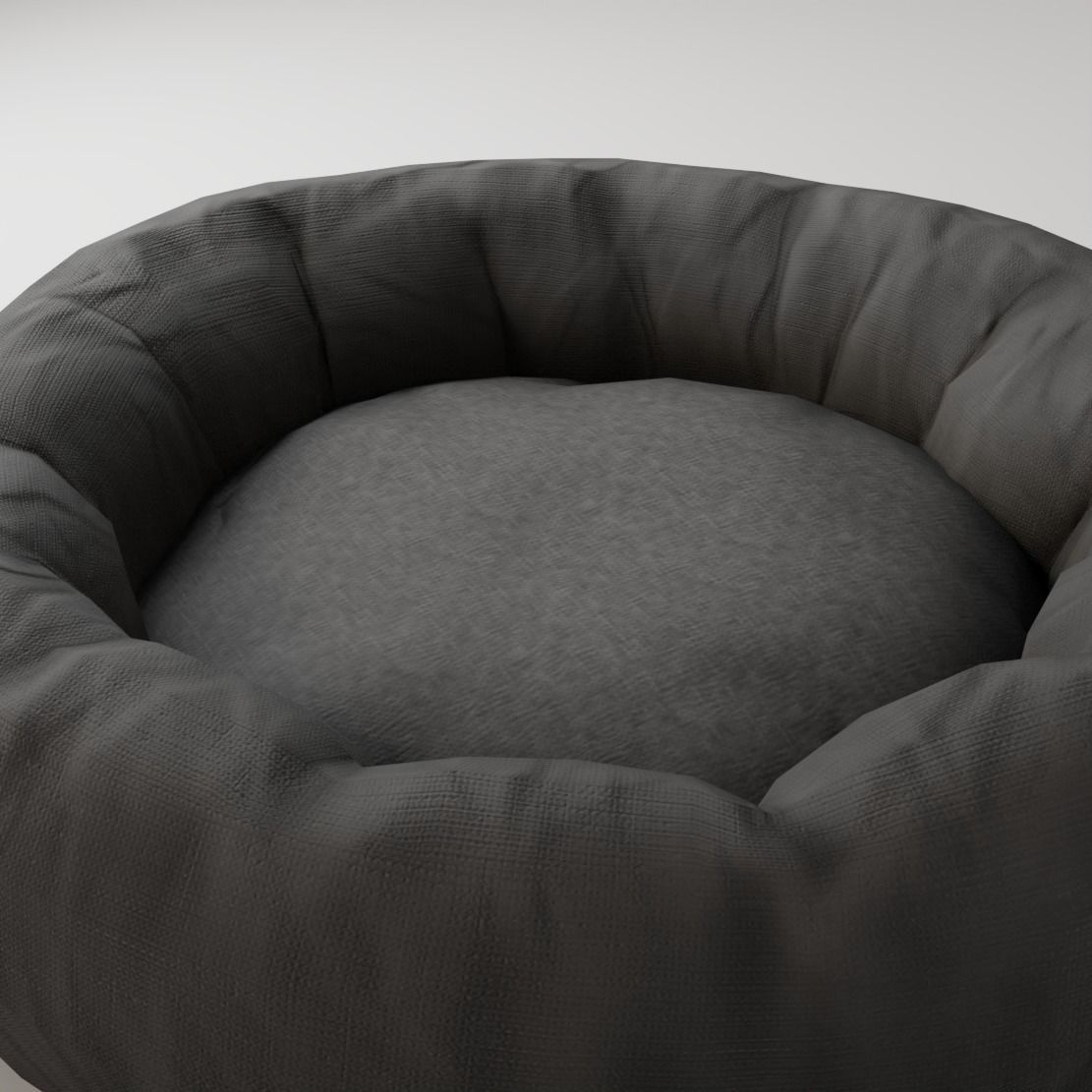 Pet bed Low-poly 3D model_2