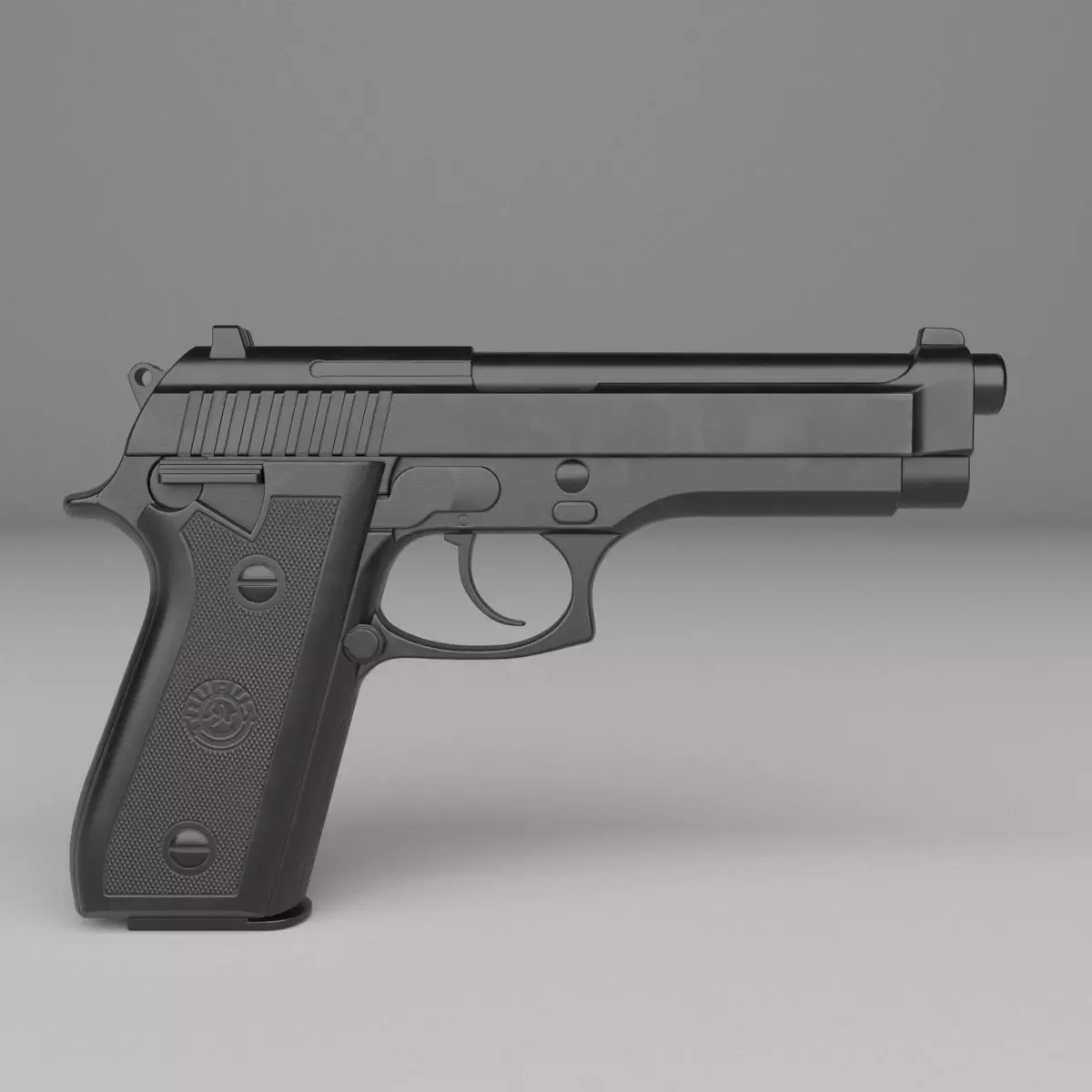 Pistol Taurus T92 in 3D model Low-poly 3D model_0