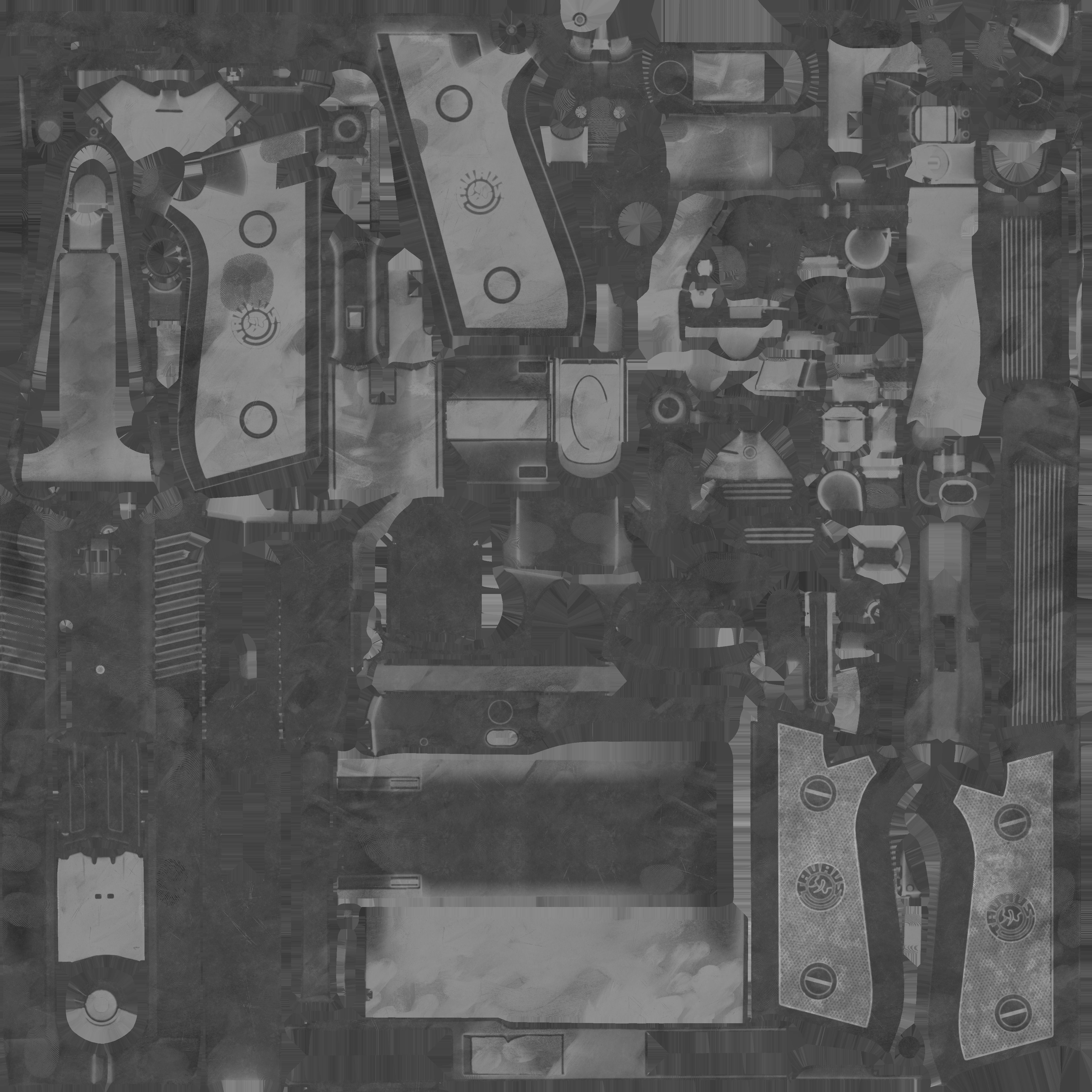 Pistol Taurus T92 in 3D model Low-poly 3D model_10