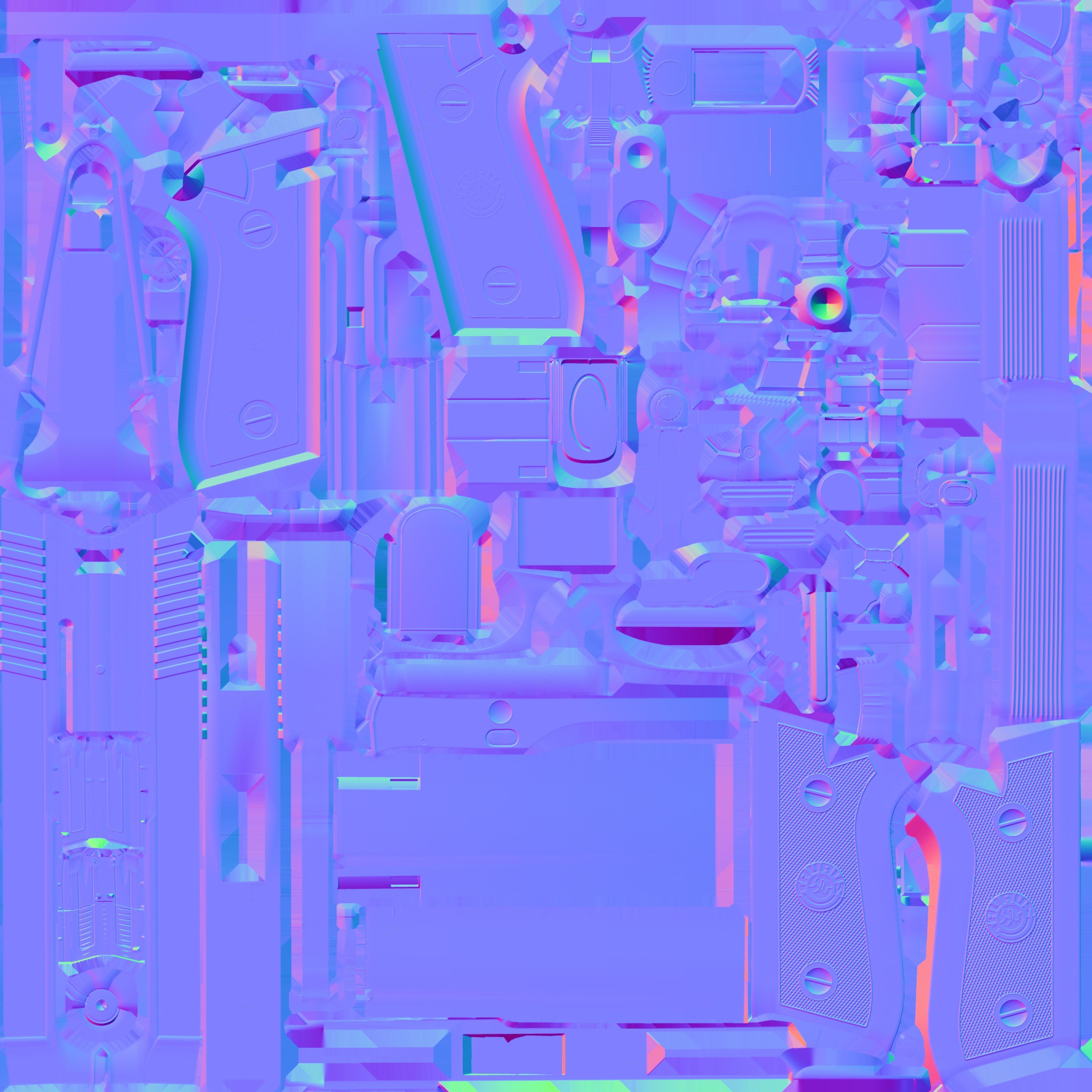 Pistol Taurus T92 in 3D model Low-poly 3D model_9