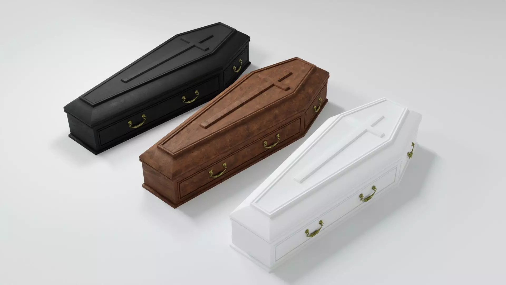 Wooden Coffin 3D model_0