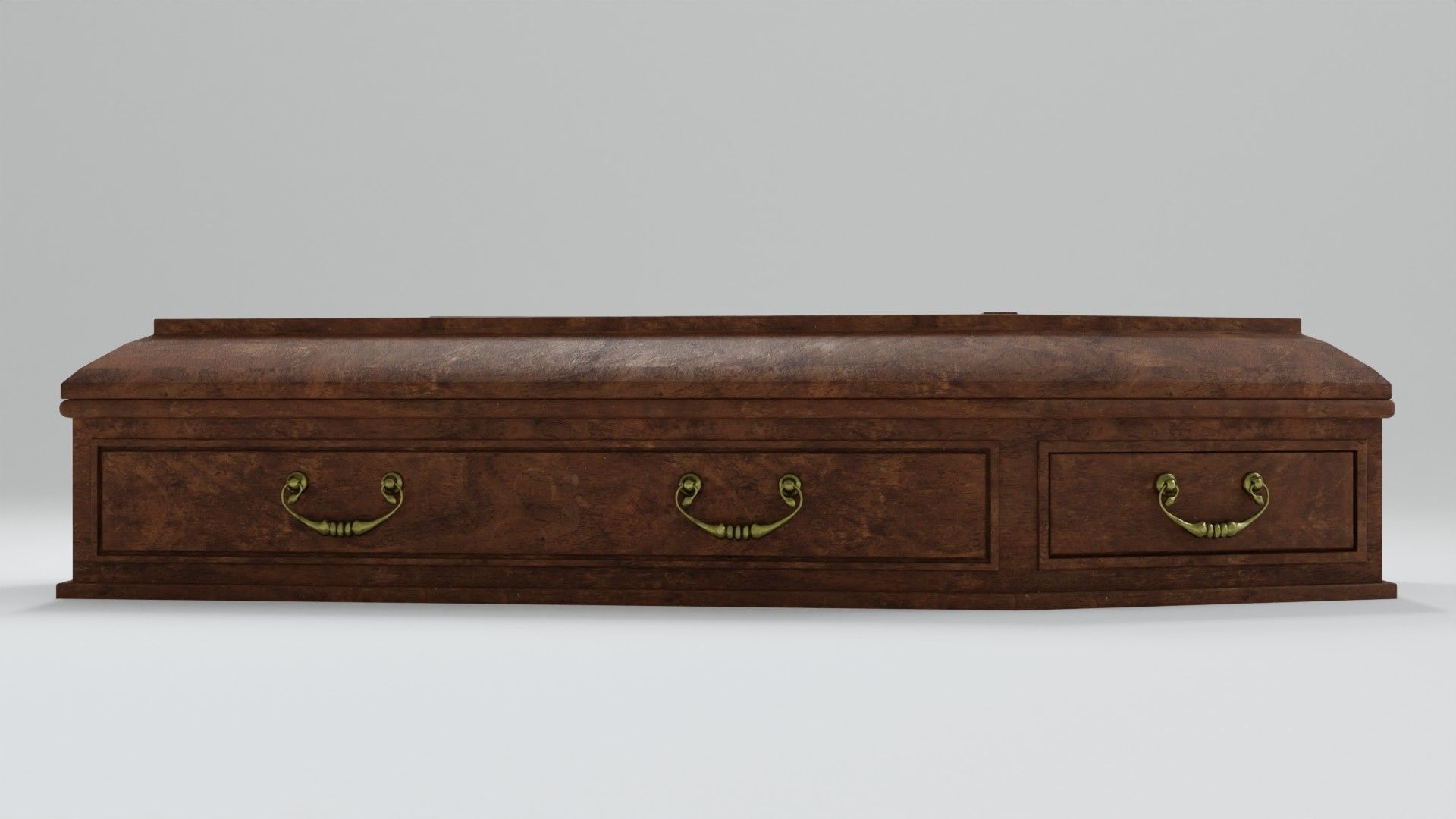 Wooden Coffin 3D model_5