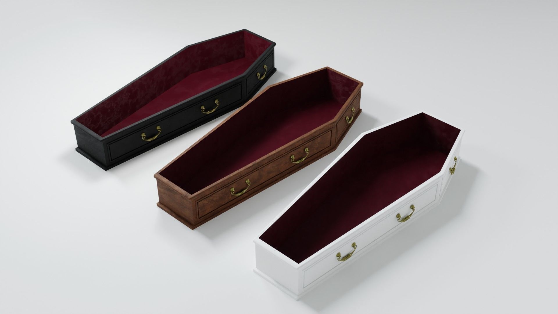 Wooden Coffin 3D model_1