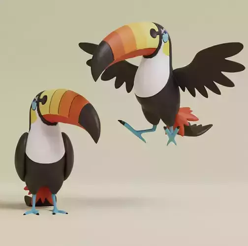 Pokemon - Toucannon with 2 poses